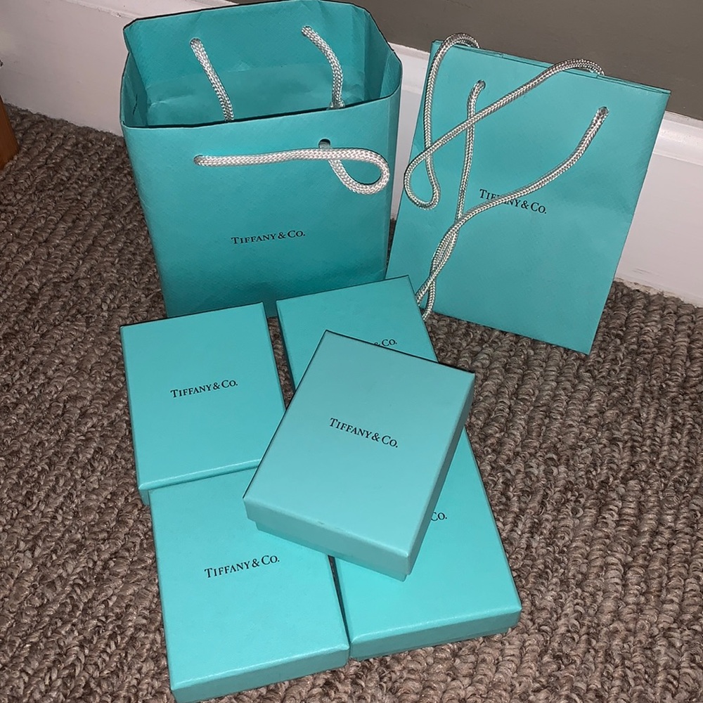 Authentic Tiffany Gift bags & boxes with pouches.
